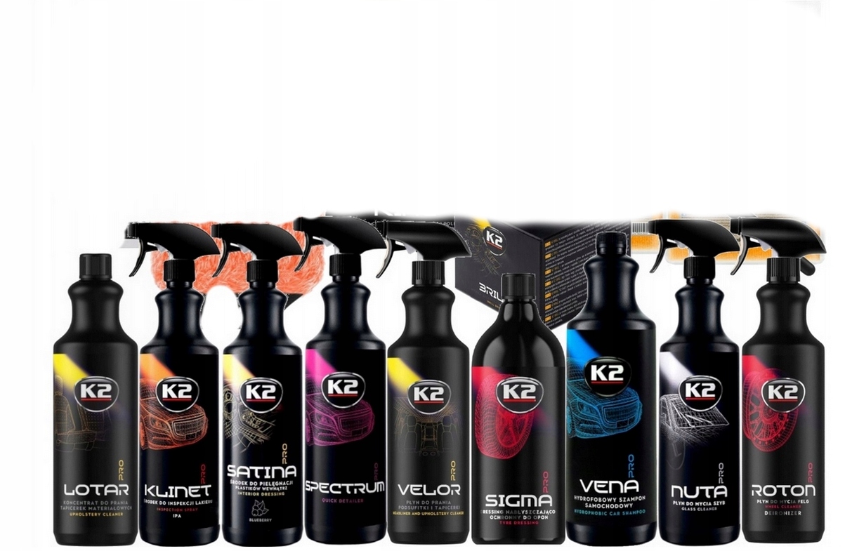 Zestaw K2 Pro detailing 14w1 | kosmetyki samochodowe + akcesoria