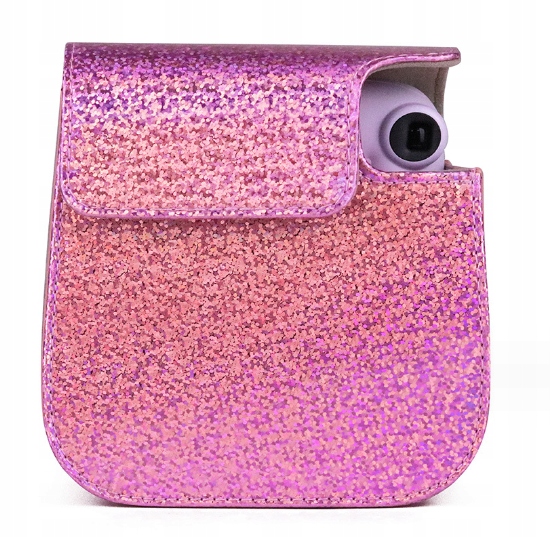 Etui Pokrowiec do FujiFilm INSTAX Mini 11 / 9 / 8 Model Etui do INSTAX Mini 11 / 9 / 8 RÓŻOWY BROKAT