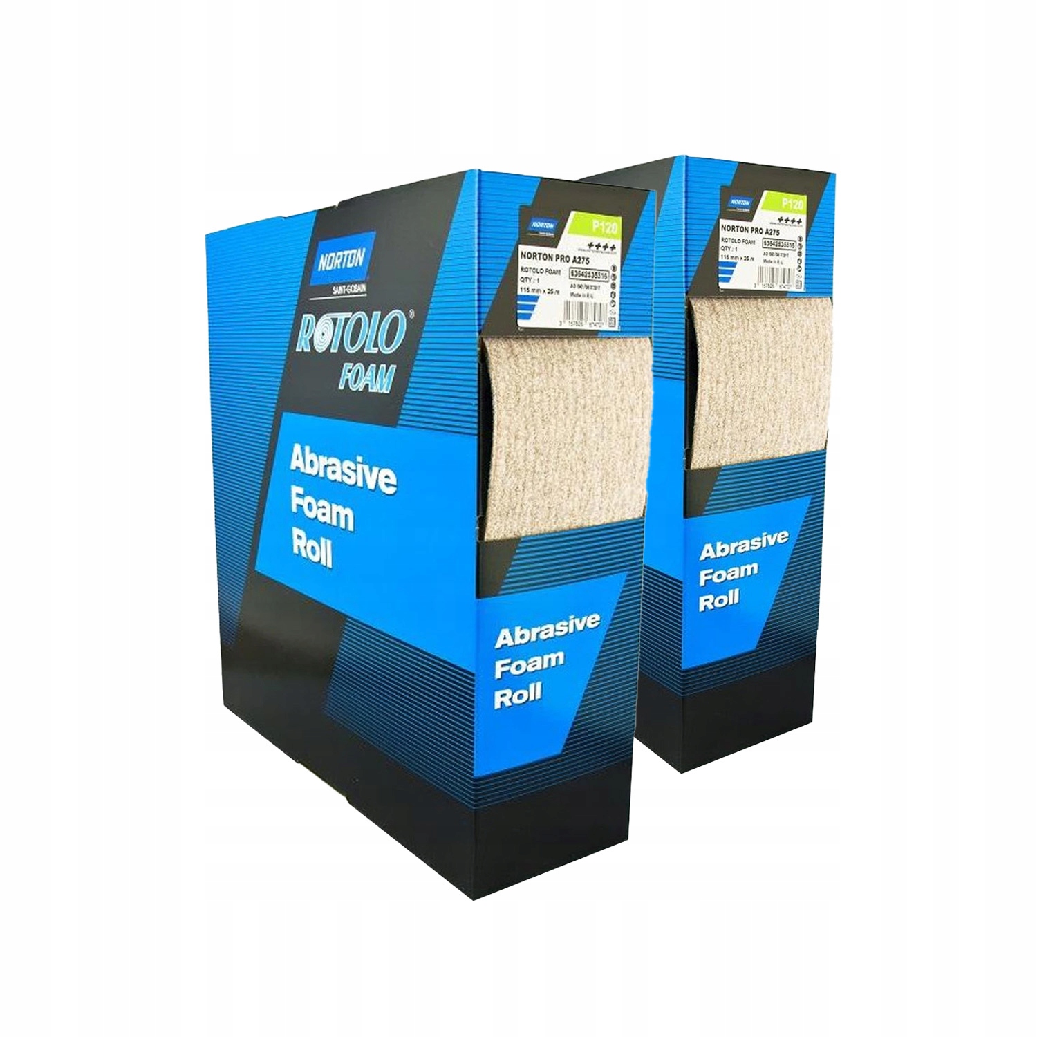 2 x Brúsny papier na špongii Norton Pro A275 P120