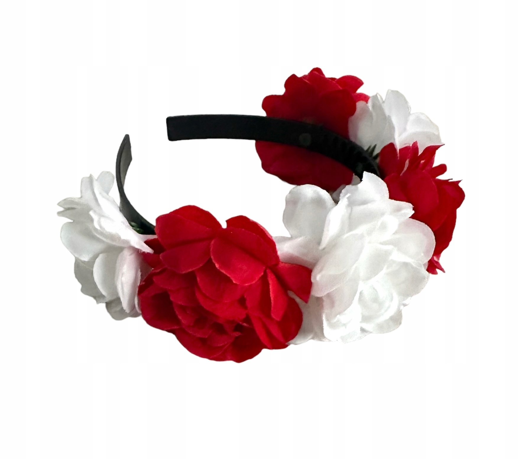 WIANEK DLA KIBICA na mecz opaska na głowę POLSKA kwiaty biało-czerwone RÓŻE Rozmiar uniwersalny