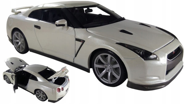 

Nissan Gt-r 09 Ot Drzwi Maska Bburago 1:18 Biały