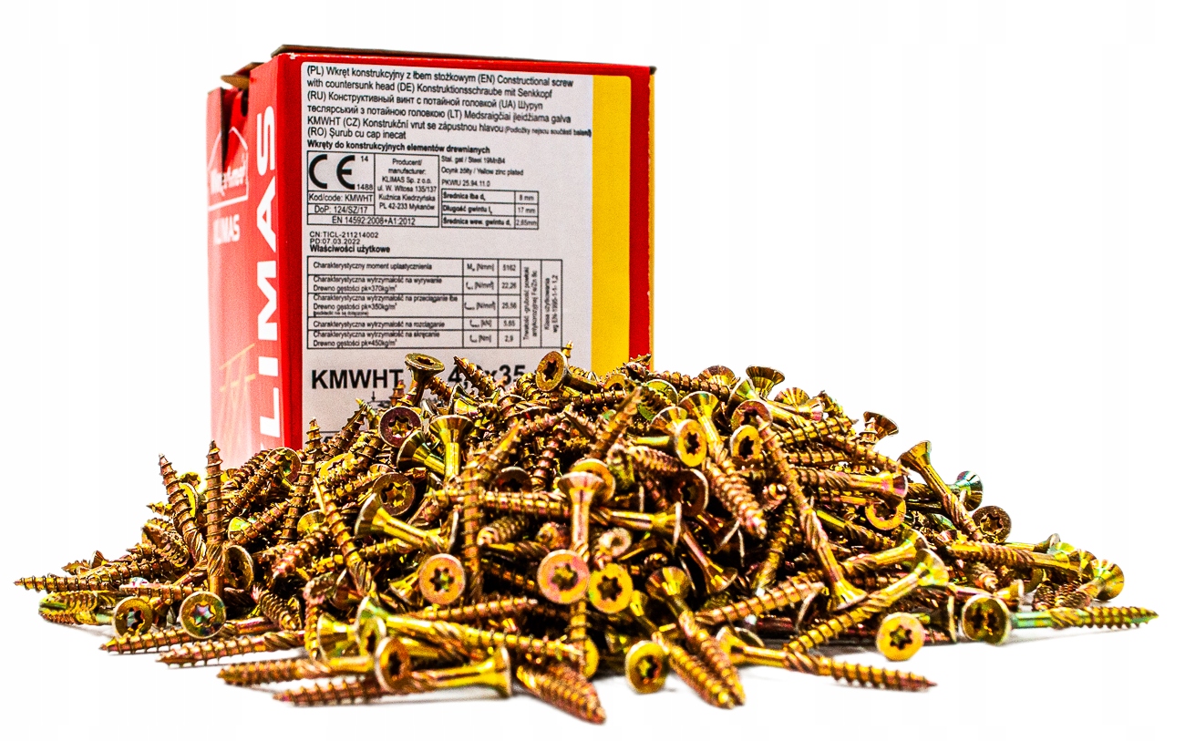 

Wkręty Ciesielskie Do Drewna 4x35 mm Torx 500szt