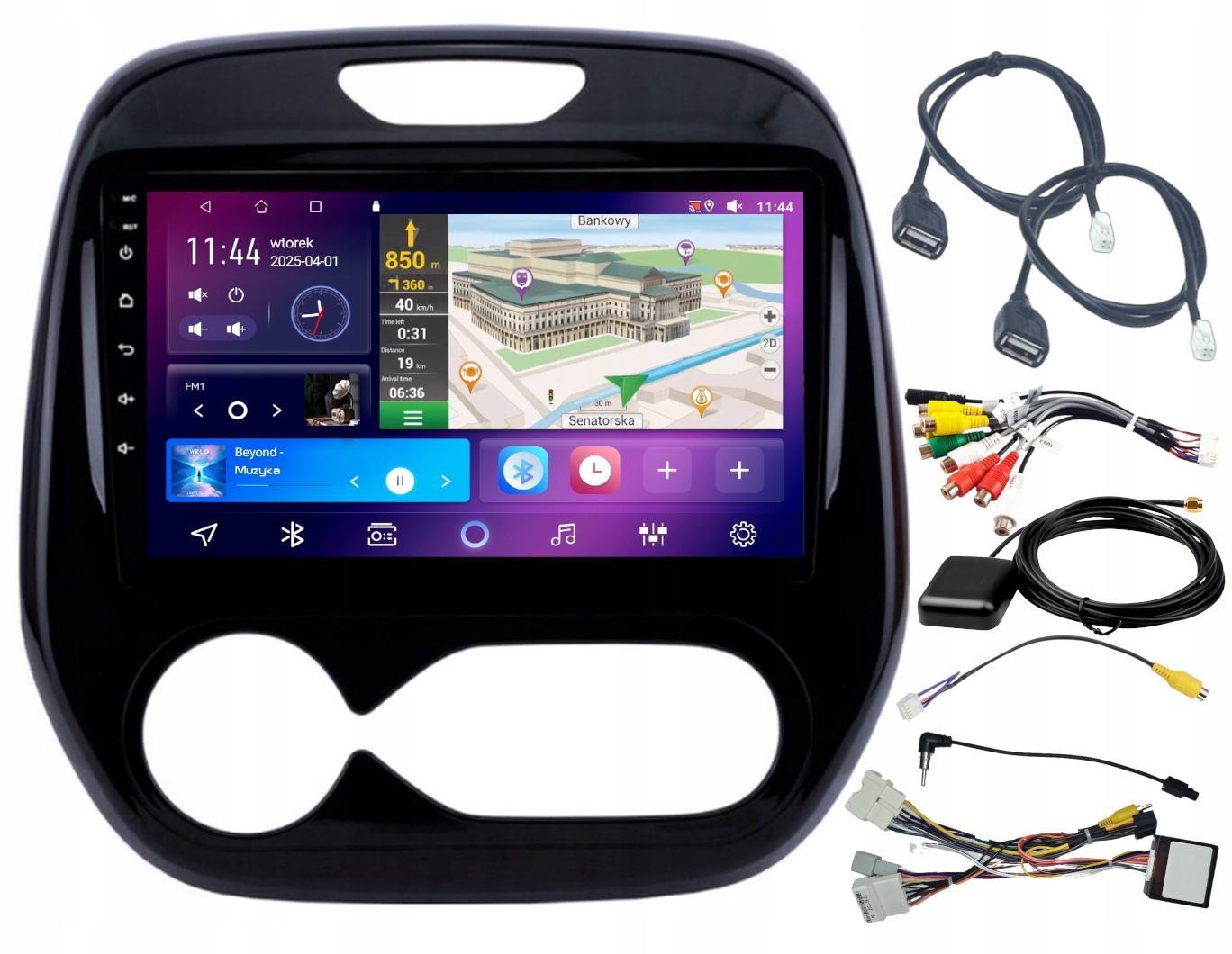 Autorádio S Carplay Renault Captur 2013-19 Wifi Android 4GB 64GB