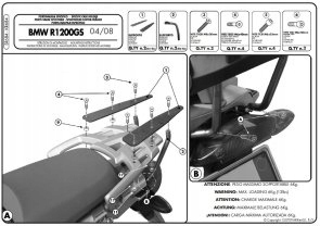 Rám Centrálneho Kufra Bmw R 1200GS (04-12) (s Monokey Doskou)