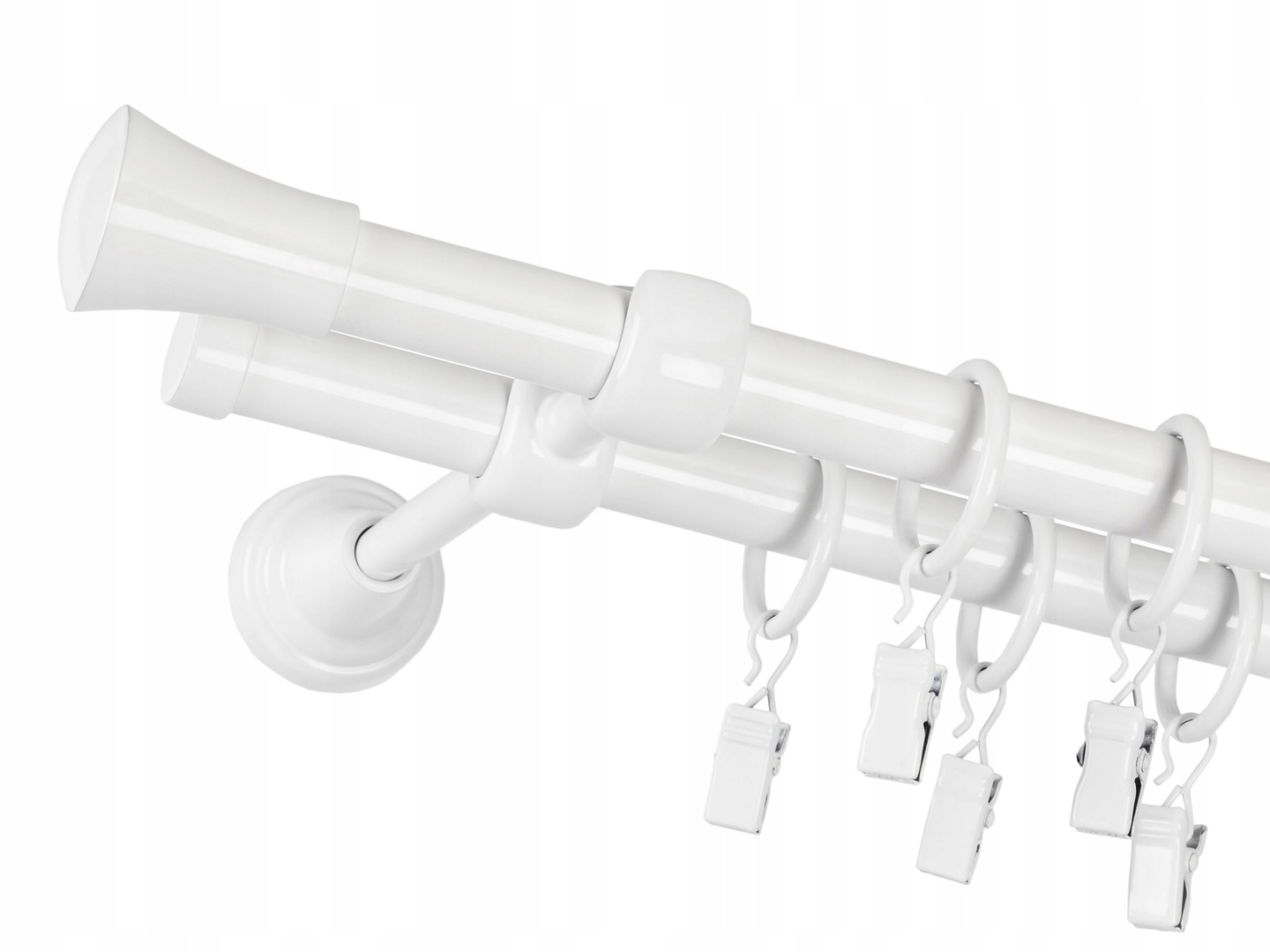 Wspornik karnisza podwójny 16+16mm uchwyt biały Kod producenta BZ21/1616LB