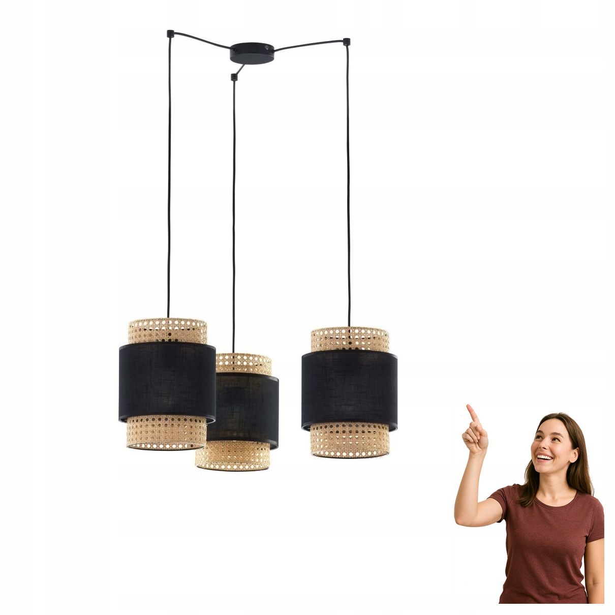 Závěsná lampa Boho Black 6549 Tk Lighting