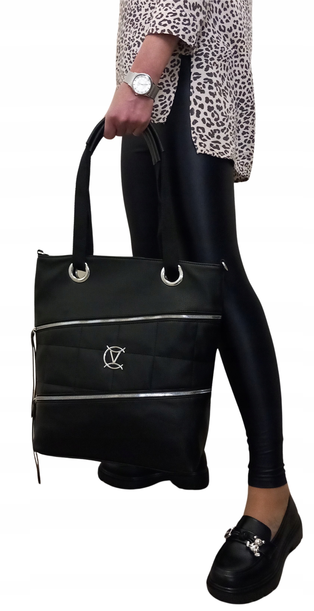 Torebka Damska Shopper Czarna