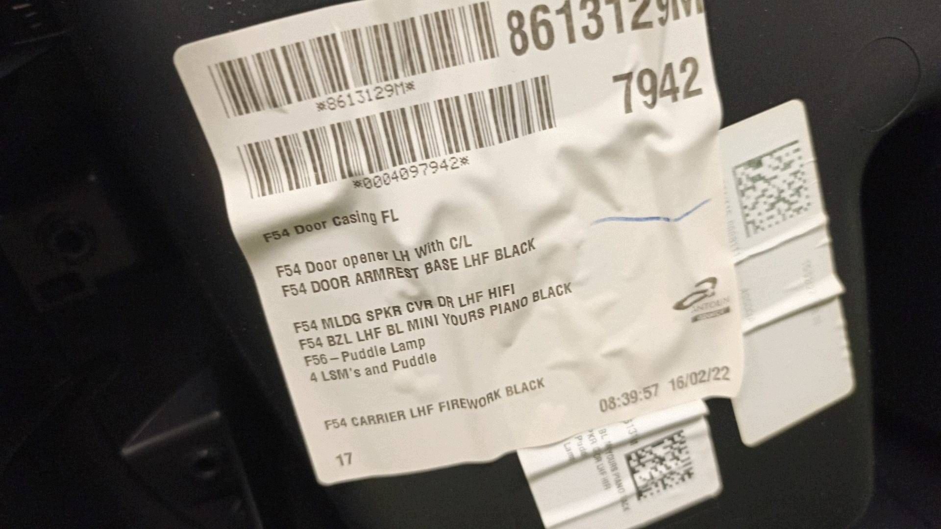 MINI F54 upholstery door side front rear part KOMPLET
