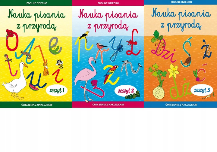 Nauka pisania z przyrodą- Zestaw 3 zeszytów