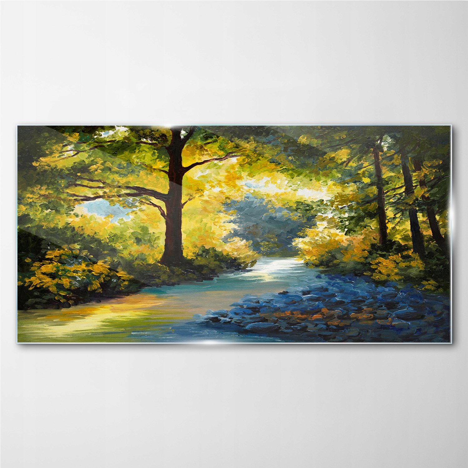 

Foto obraz szklany na ścianę Las kwiaty 100x50 cm