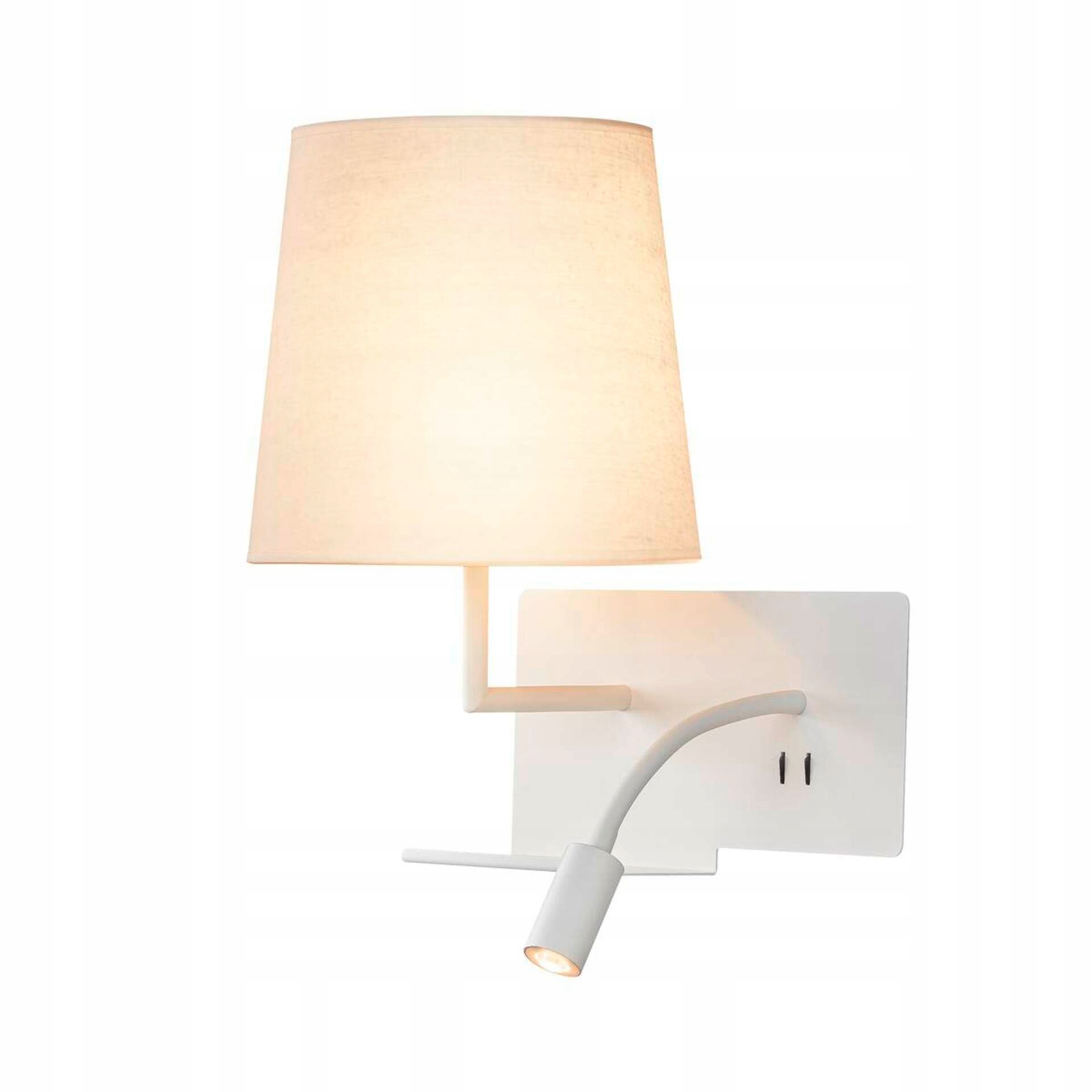 Nástenné Led svietidlo Slv Somnila Flex biela Usb vľavo 120lm 3000K