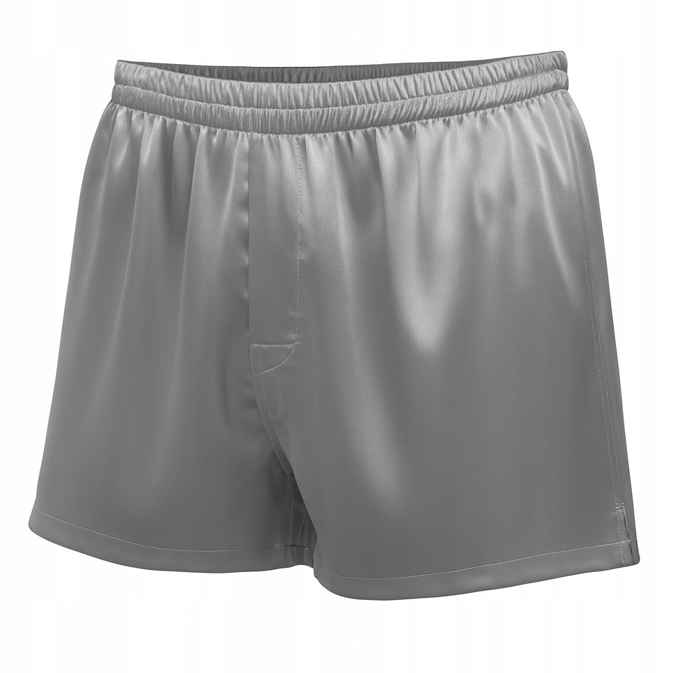 Bokserki 100% Jedwabne Męskie Spodenki Majtki Bielizna Męska szare L/XL