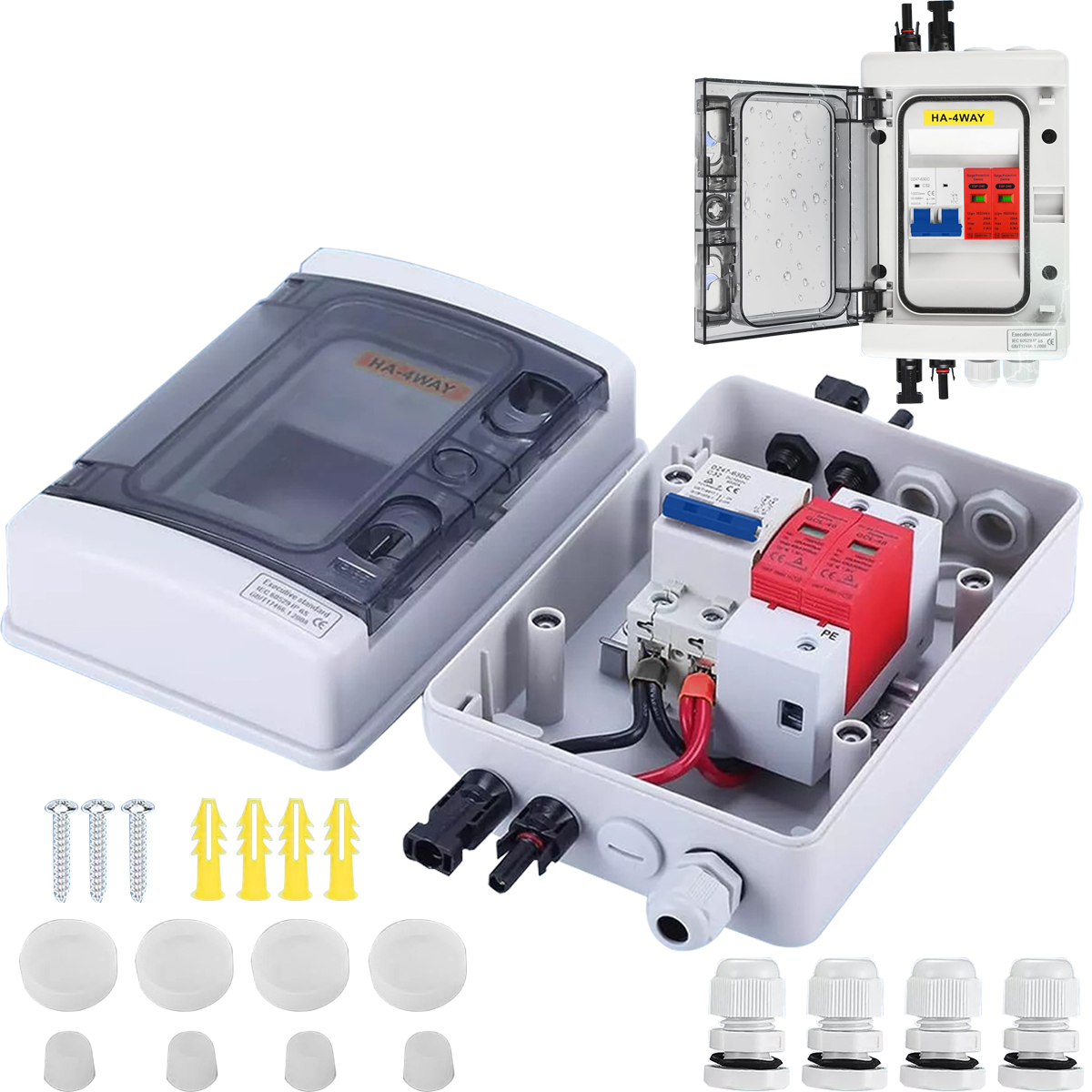 Zabezpieczenie DC instalacji fotowoltaicznej Pv 1000V 1 String 4-modułowy
