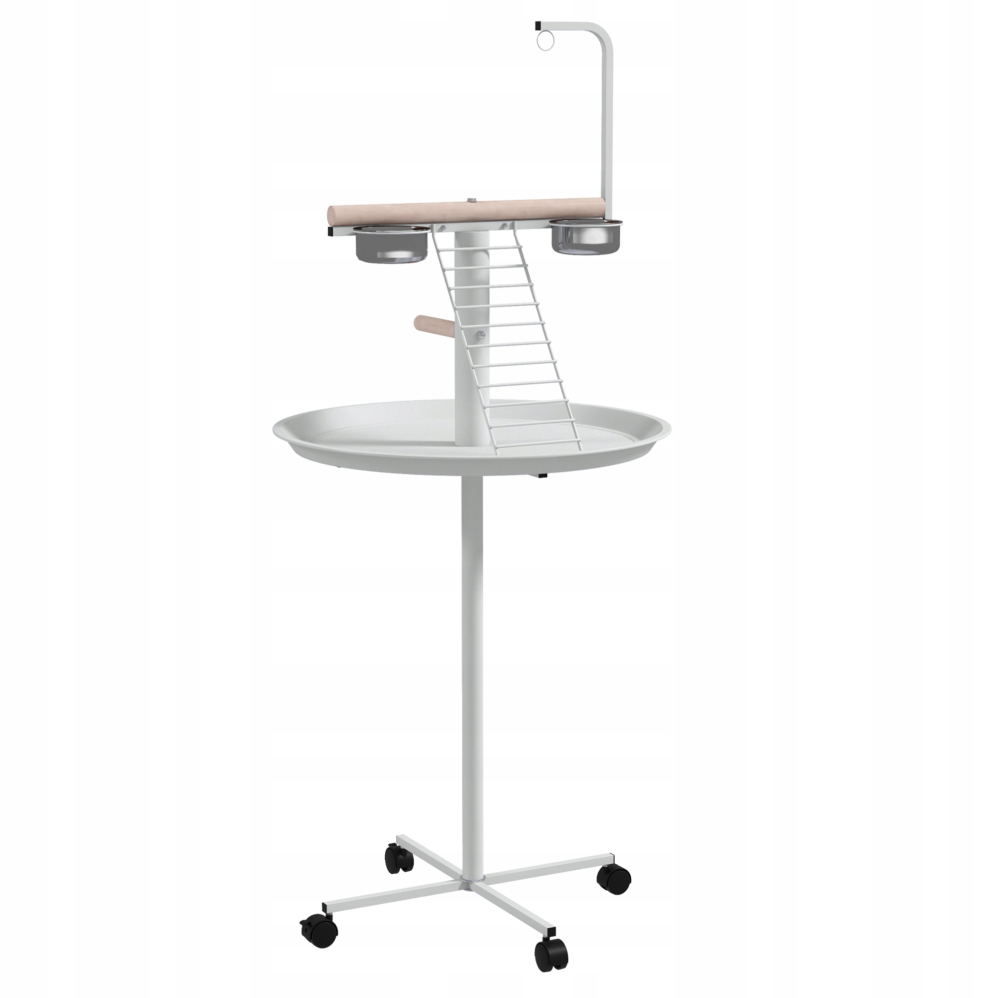 Stolek pro ptáky PawHut, bílý, Ø60 x 138 cm