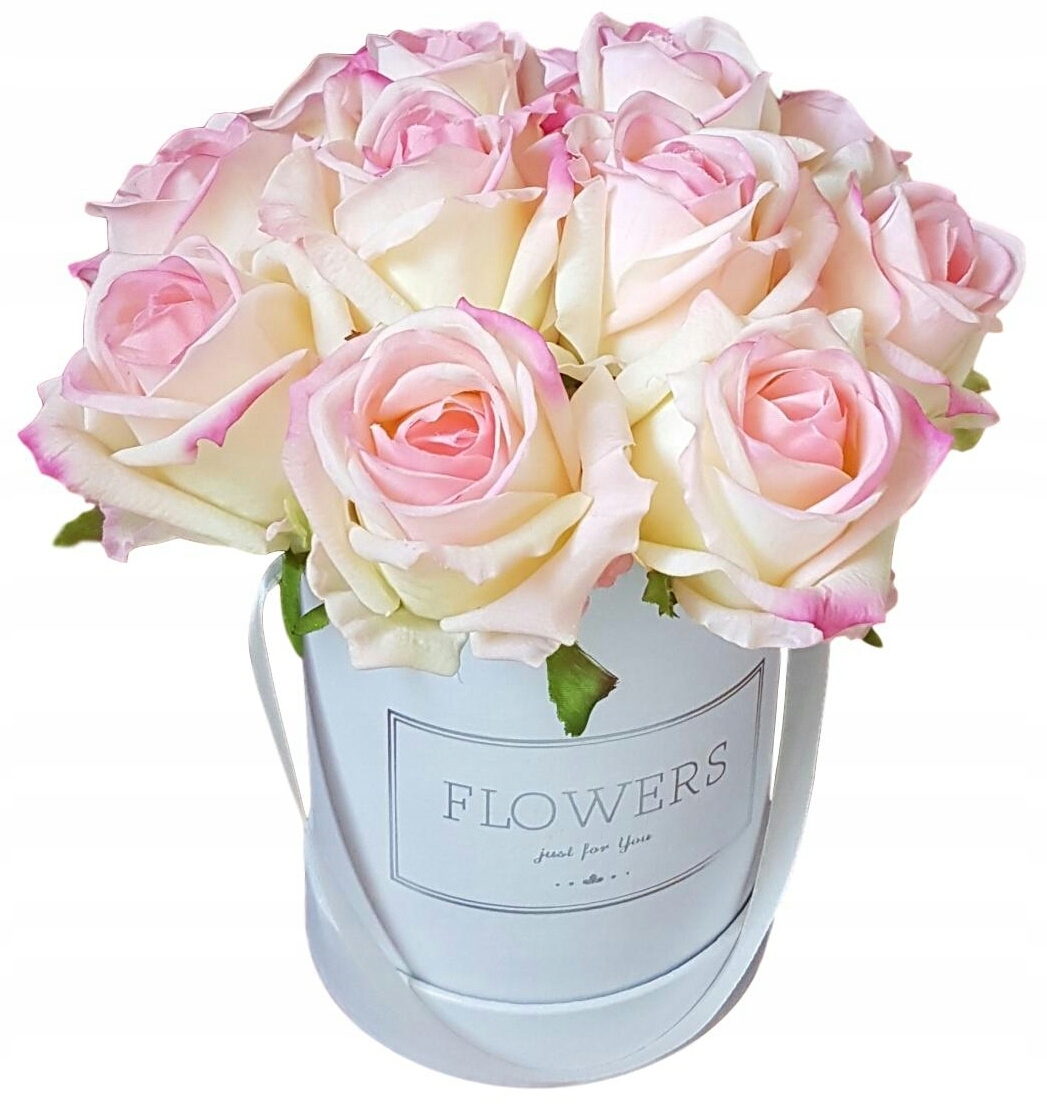 

Flower Box Róże silikonowe gumowe różowe żółte x12