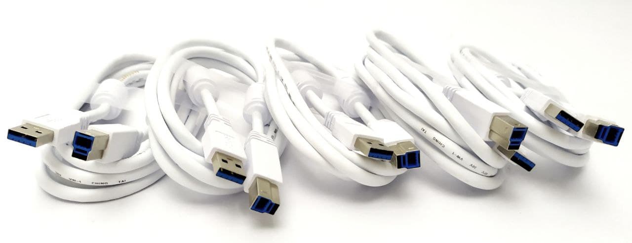Kabel USB 3.0 A-B, FERRYT, JAKOŚĆ! BIAŁY NOWY 1.8m Długość kabla 1.8 m