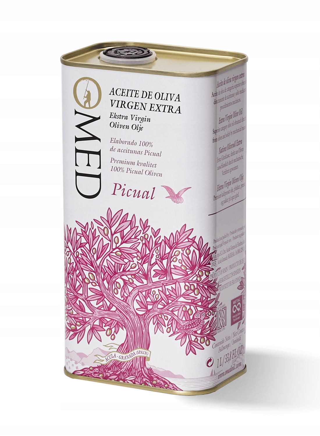 Oliwa Hiszpańska Picual Evoo O-med Puszka 1 litr
