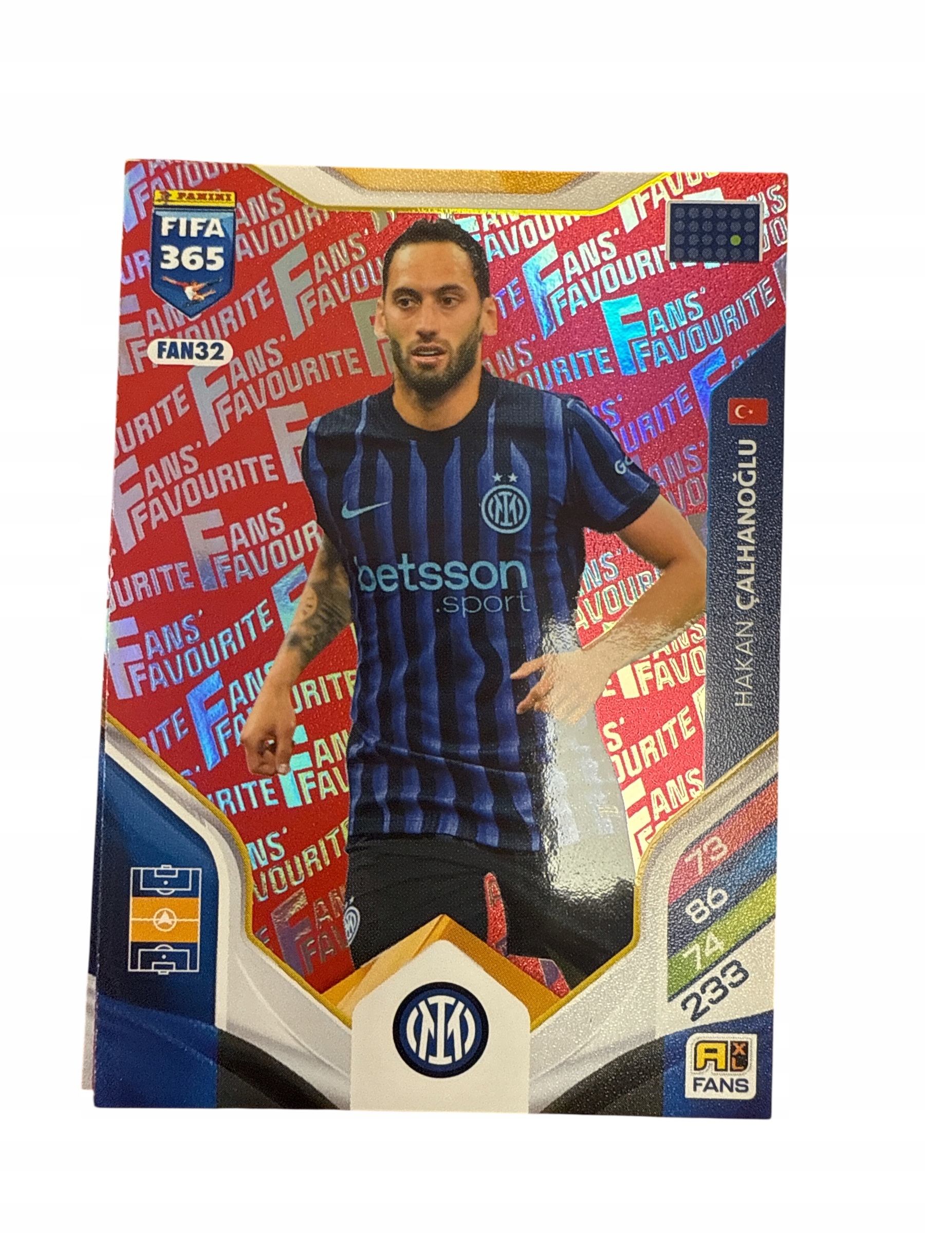 Fifa 365 2026 Adrenalyn XL Panini Fans FAN32 Calhanoglu czerwona red