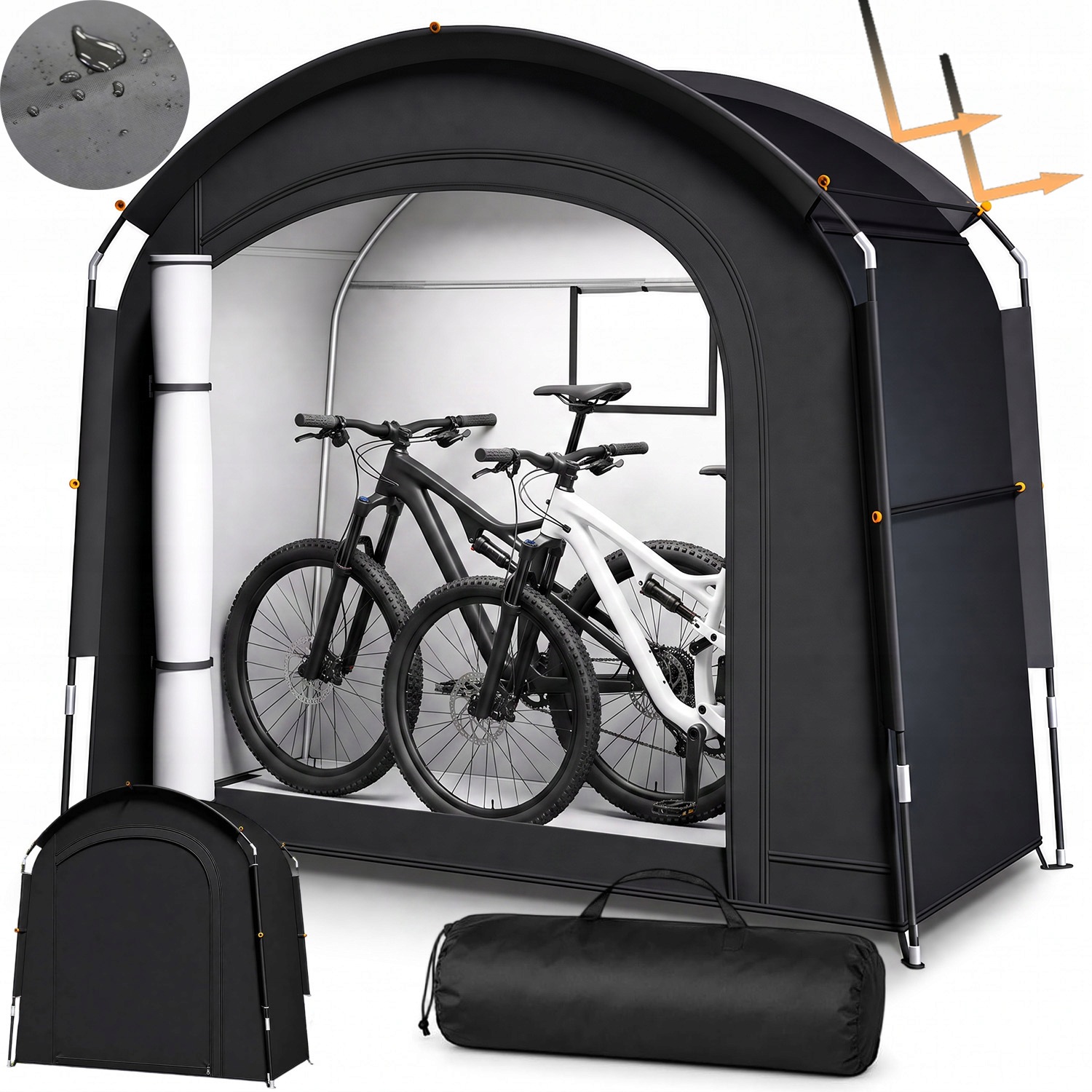 Stan 200 X 80 X 160 CM Pro 2 Jízdní Kola S Ventilací A Voděodolný