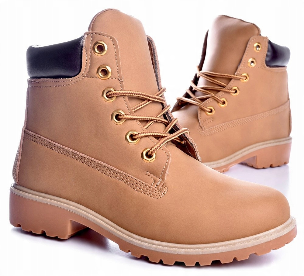 

Brązowe Buty Botki Damskie Timberki Wiosna r.37