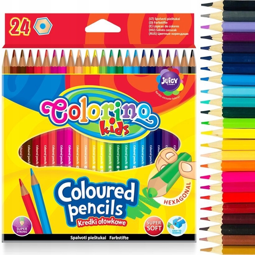 

Kredki Ołówkowe Heksagonalne 24 Colorino