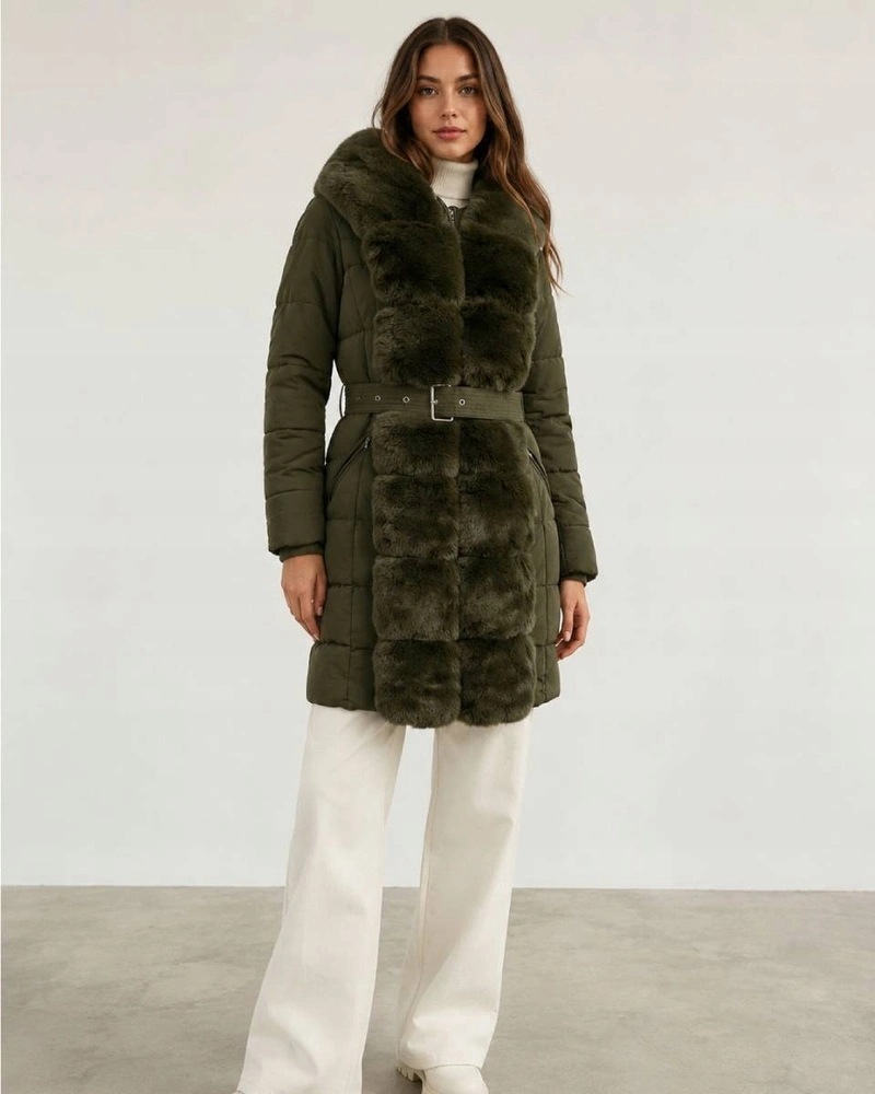 Zimní Bunda S Kožešinou 2M-008 Army M (38)