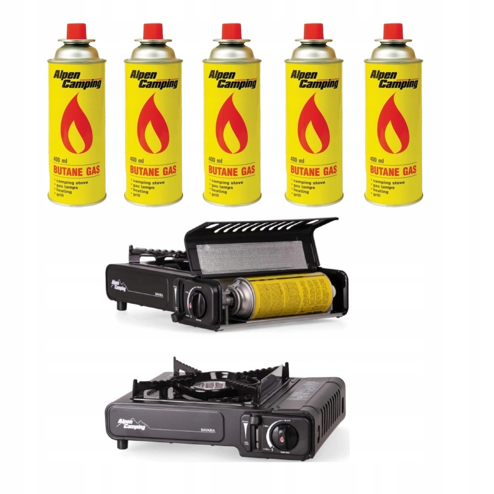 Plynový vařič Alpen Camping 5 kartuší