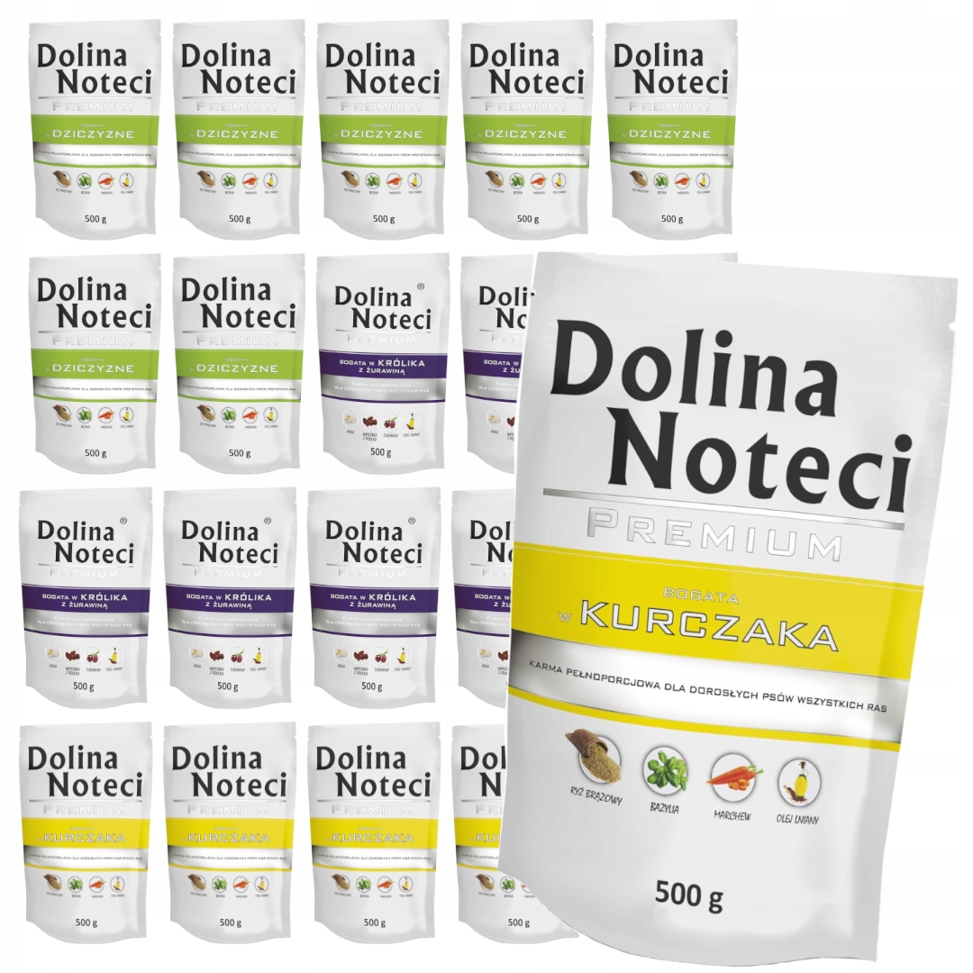 Dolina Noteci Premium 20x500g Vlhké Krmivo pro psy Sada bez ryb