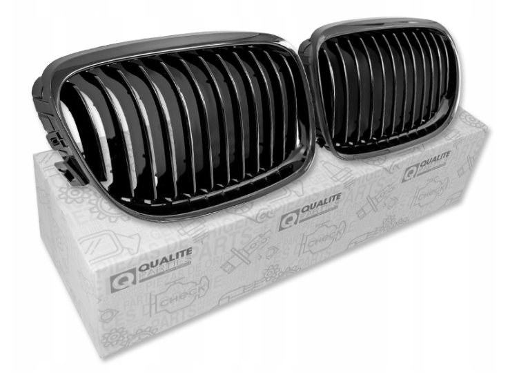 Bmw 3 E90 E91 Gril Ledviny Atrapa Černý Lesk Komplet Sada Levá Pravá