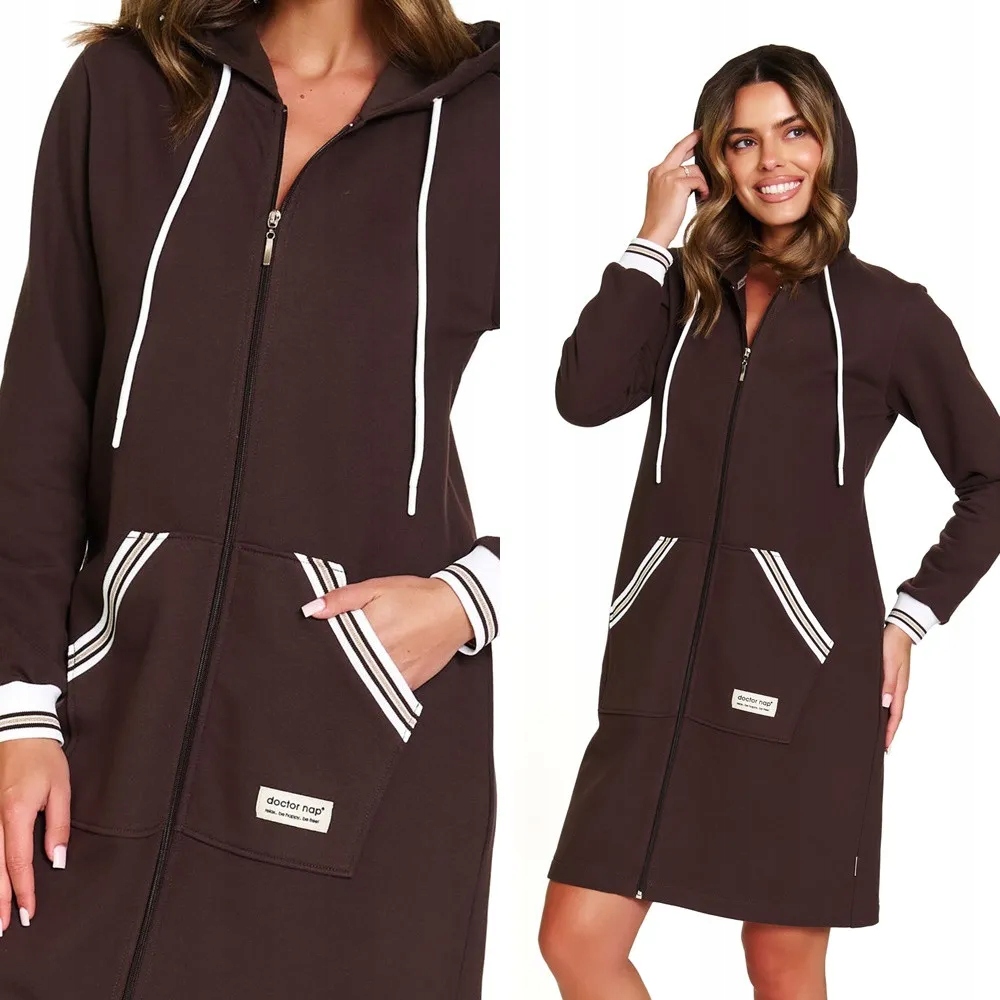Župan Mikina Doctor Nap 4508 Hnědá S 36