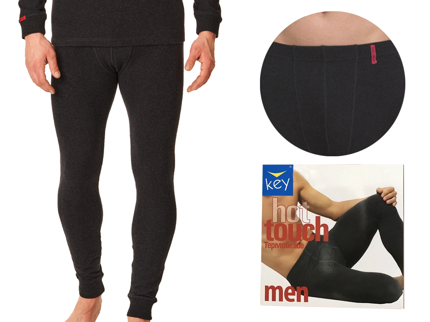 Czarne kalesony męskie termiczne Hot Touch MXL 155