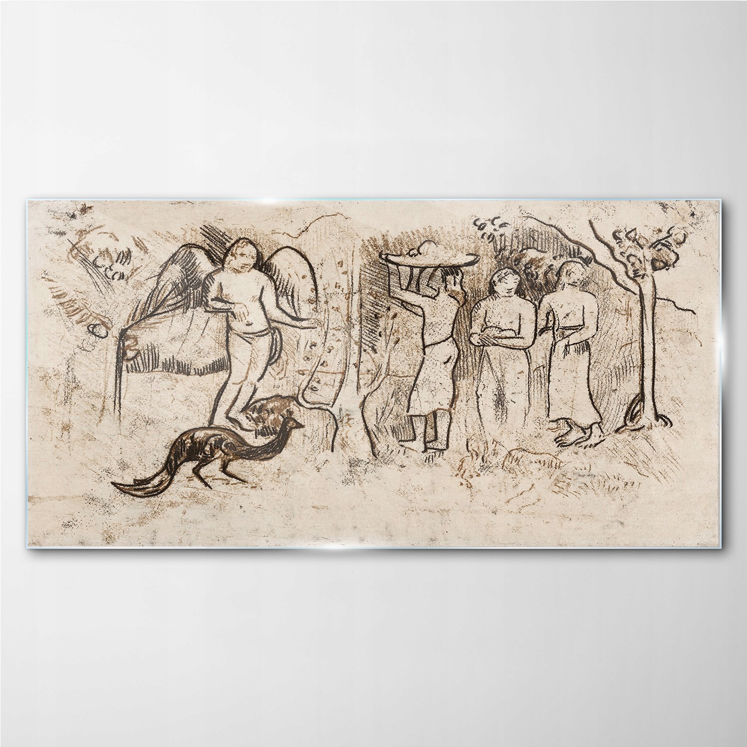 

Obraz z nadrukiem szklany Tubylcy Gauguin 100x50