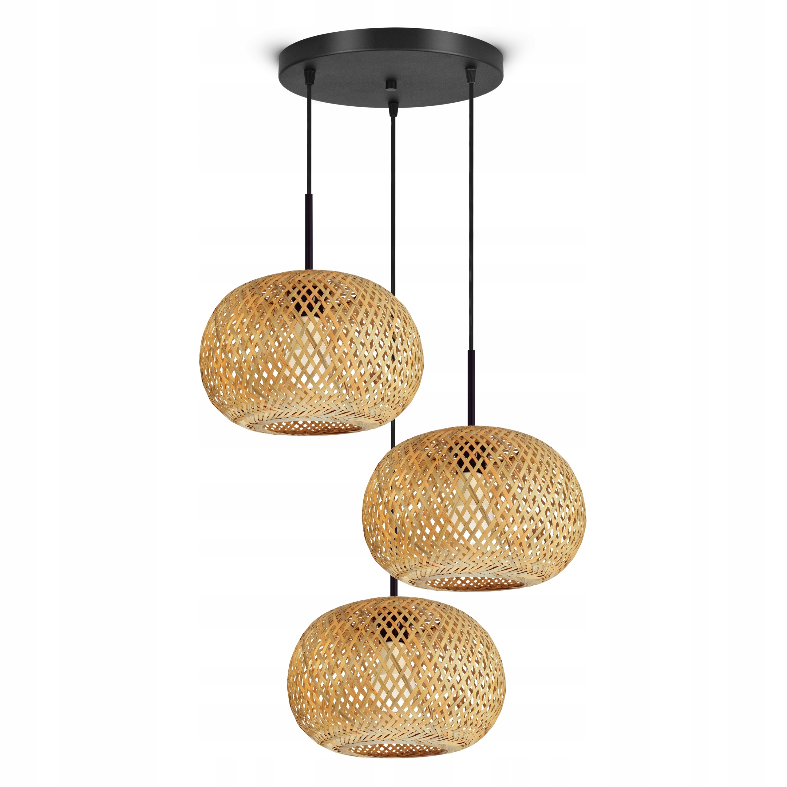 Závěsné Stropní Svítidlo Bambusová pletená Boho Přírodní 580-EZ3 Led E27