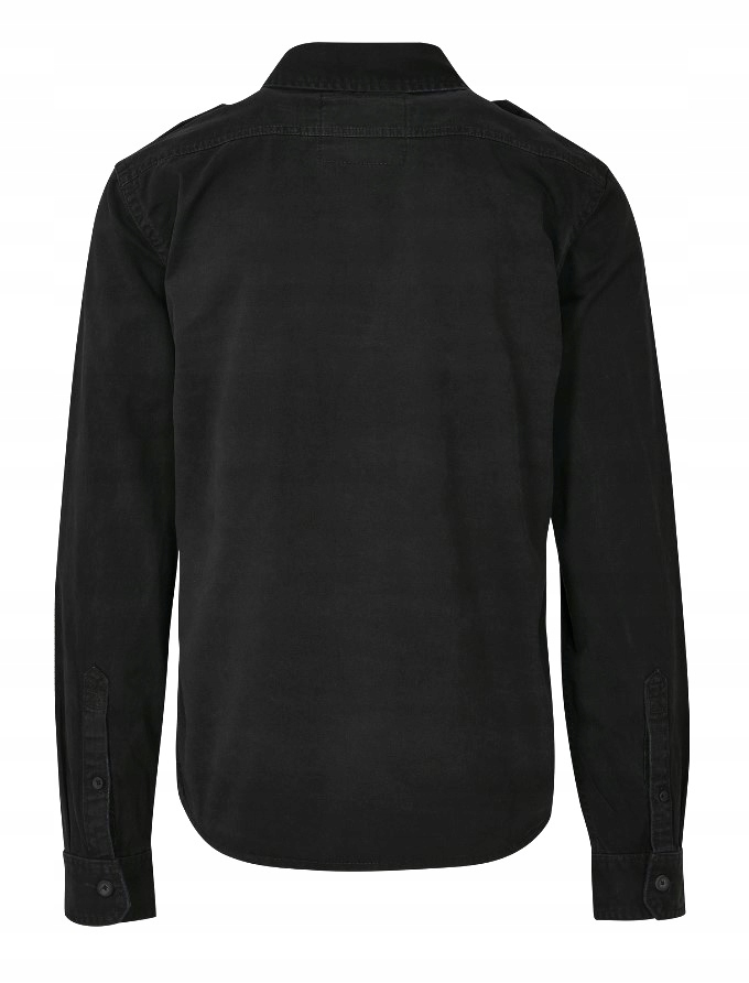 KOSZULA MĘSKA BRANDIT VINTAGE BAWEŁNA CZARNA XXL Rękaw długi rękaw