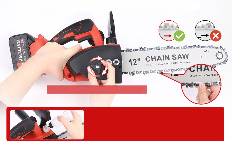 PIŁA ŁAŃCUCHOWA AKUMULATOROWA PILARKA 12 cali 21V 3,0Ah Waga urządzenia 3 kg