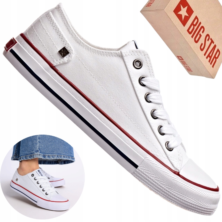 Trampki damskie Big Star DD274336 białe tenisówki casual