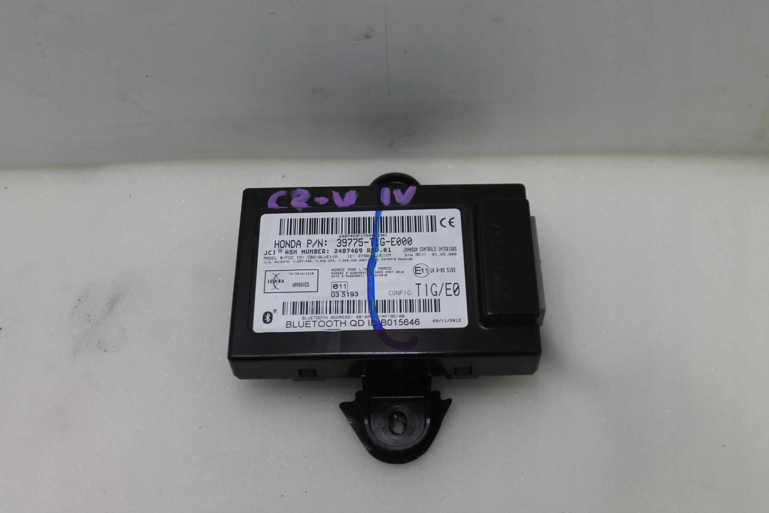 module control unit BLUETOOTH 39775-T1G-E000 HONDA CR-V 4 IV 12-18