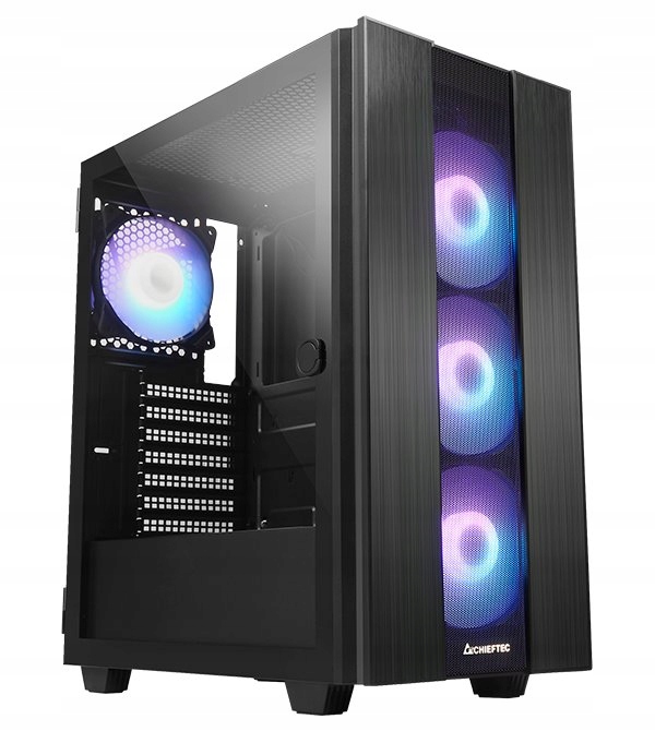 Chieftec Atx GS-02B-OP Argb 4x120 mm Usb 3.0 Usb-c černý