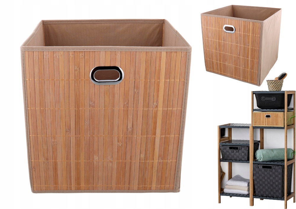 

Pudełko Kosz Składany Do Przechowywania Bambus