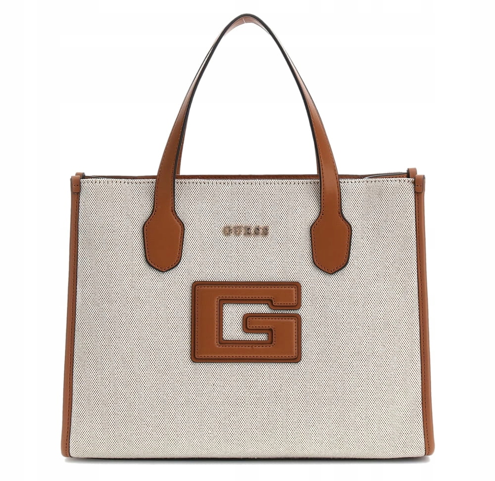 Velká Dámská Městská Kabelka Přes Rameno S Logem Do Ruky, Šedá Guess