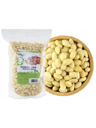 2x MIGOgroup Blanšírované Mandle 500 g Přírodní