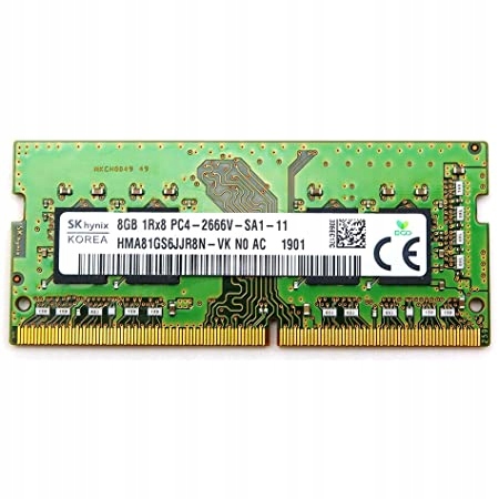 Nowa Pamięć RAM DDR4 PC4 SK Hynix 8GB 2666V - SA1 - 11 HMA81GS6JJR8N-VK