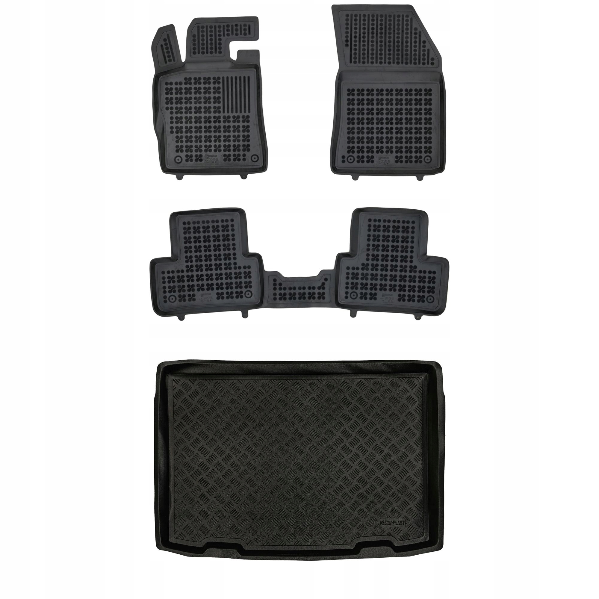 Sada čiernych kobercov plastová rohož pre Opel Astra VI L od roku 2021