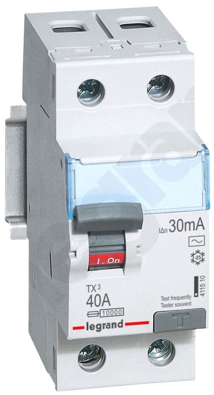 Proudový spínač P302 2P 40A 30MA Typ Ac TX3