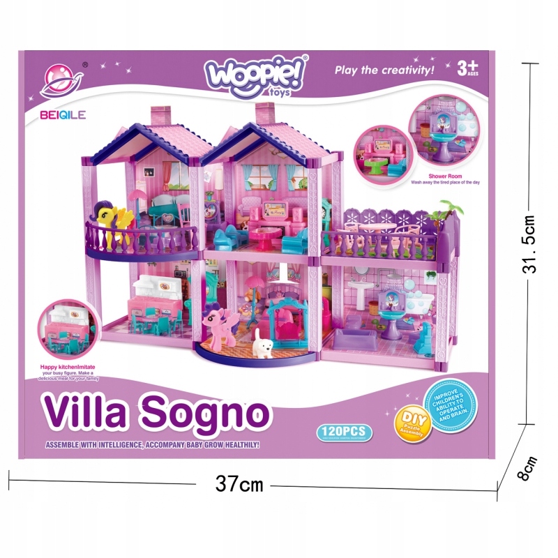 

Domek dla lalek/willa pony fantasy od Woopie