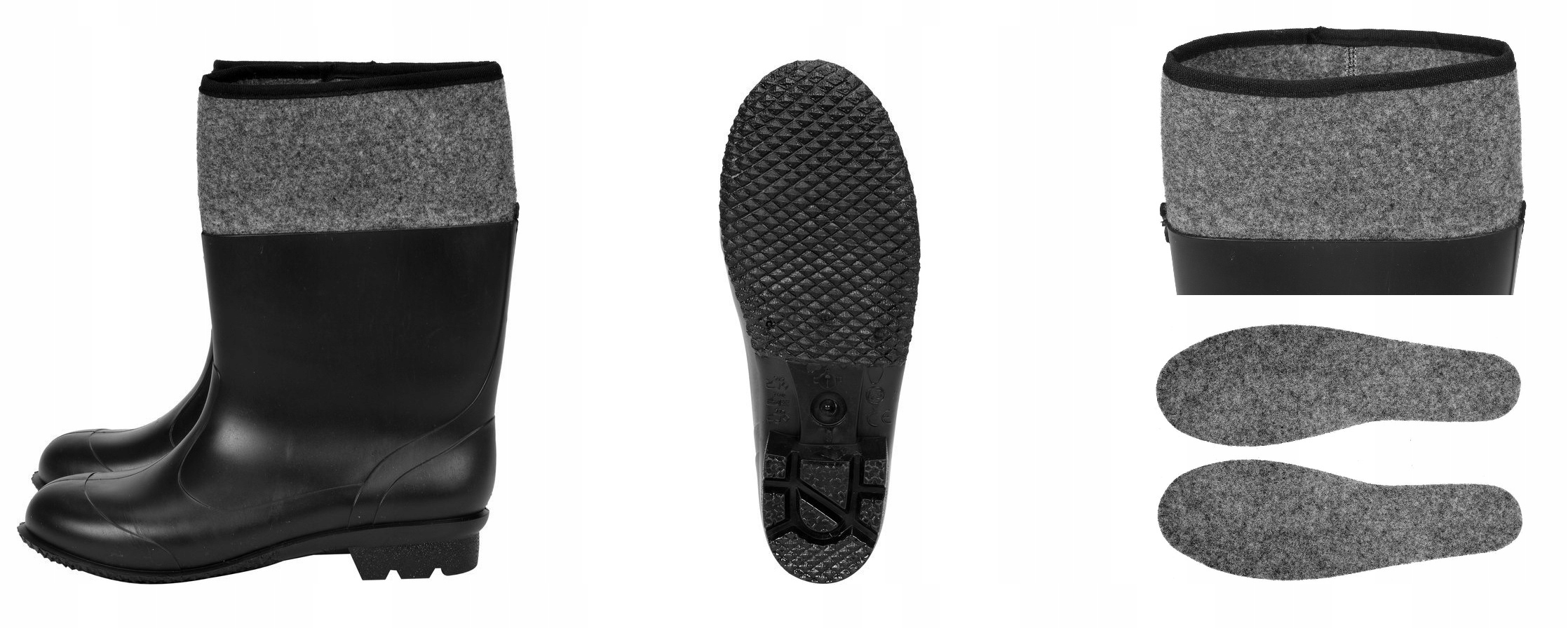 GUMOFILCE KALOSZE GUMOWO-FILCOWE VOREL 73963 r. 45 Kod producenta 73963