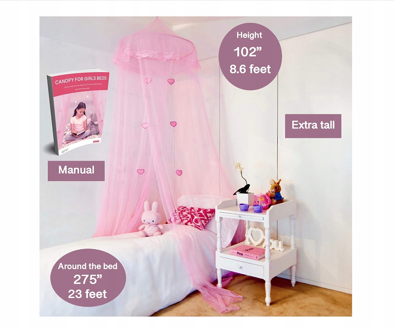 BALDACHIM MOSKITIERA DLA DZIEWCZYNKI KSIĘŻNICZKI Marka inna marka