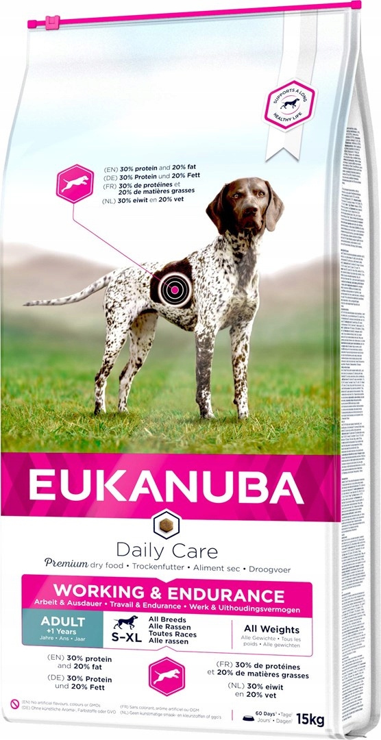Levně Eukanuba Performance Working & Endurance – suché krmivo pro psy – 15 kg