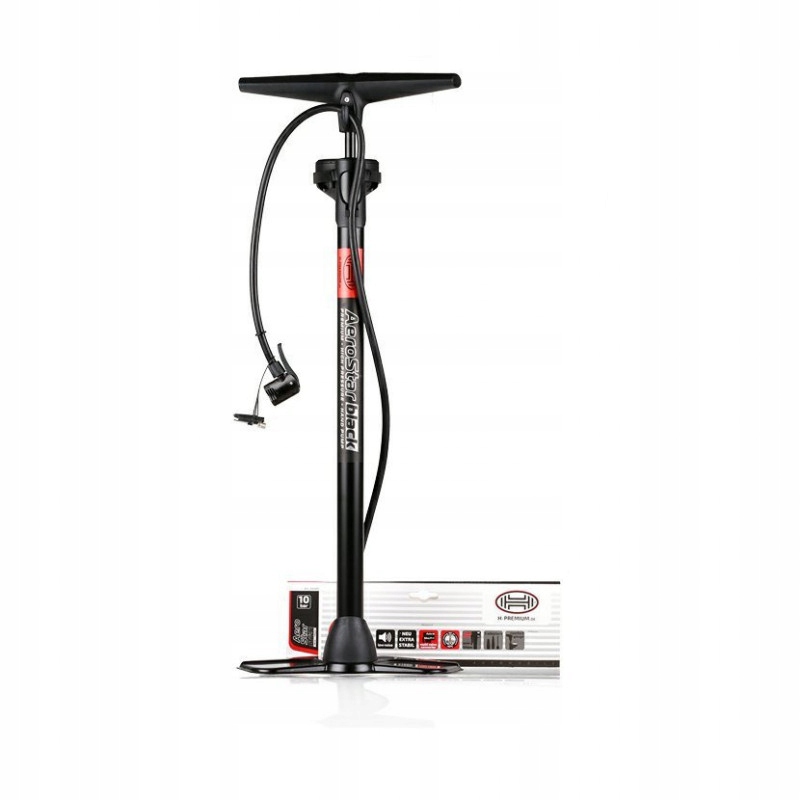 Ruční pumpička Heyner AeroStar Pro s manometrem (10bar, multikoncovka)