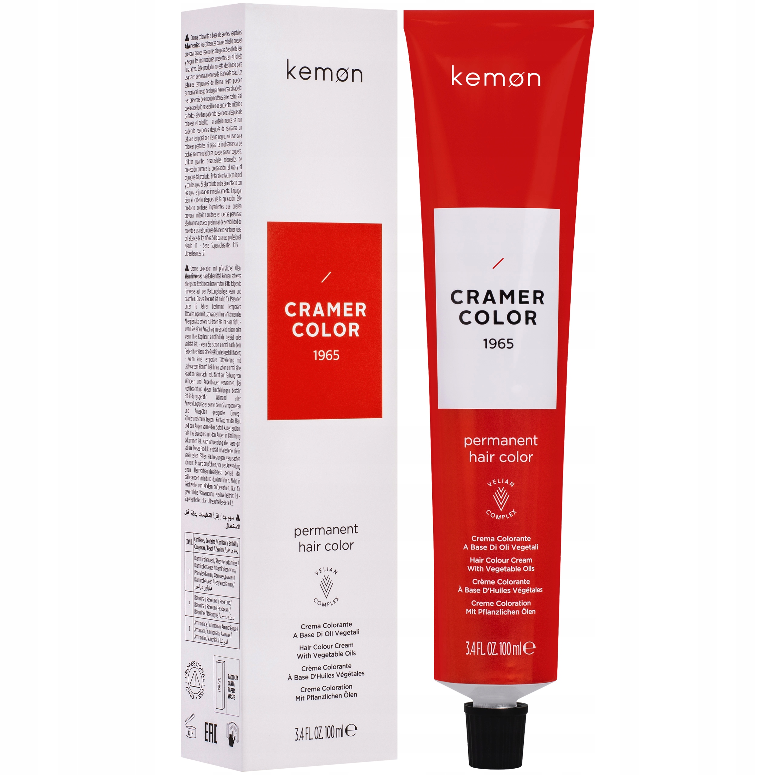 

Kemon Cramer Color farba do włosów 100ml Paleta